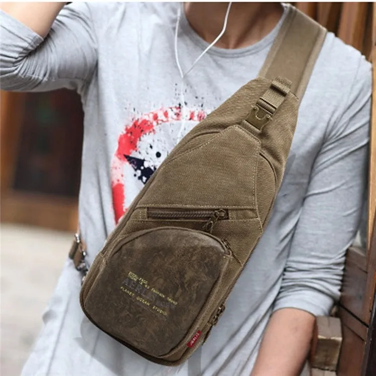 New Arrival Mens One Shoulder Strap Triangle Backpack Chest Bag From ...