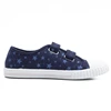 Wholesale Blue Star Hook and Loop Kids Canvas Shoes