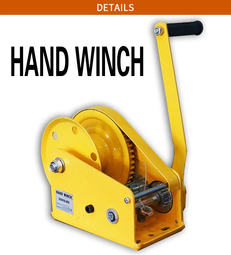 Rope Hand Winch Lowes With Friction Brake 300kg Aluminum Lift Hand