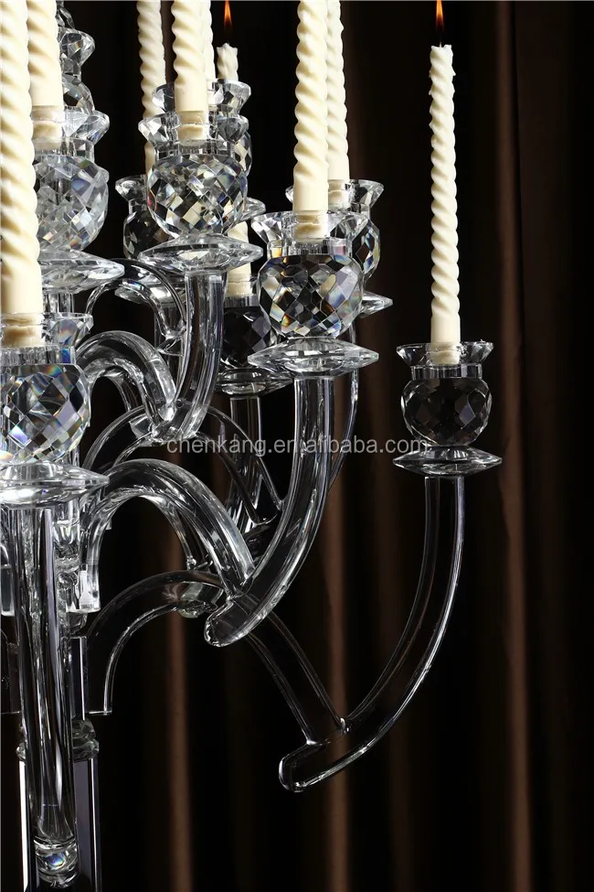 75 Pulgadas De Alto Decorativa De Cristal De Piso Candelabros Para