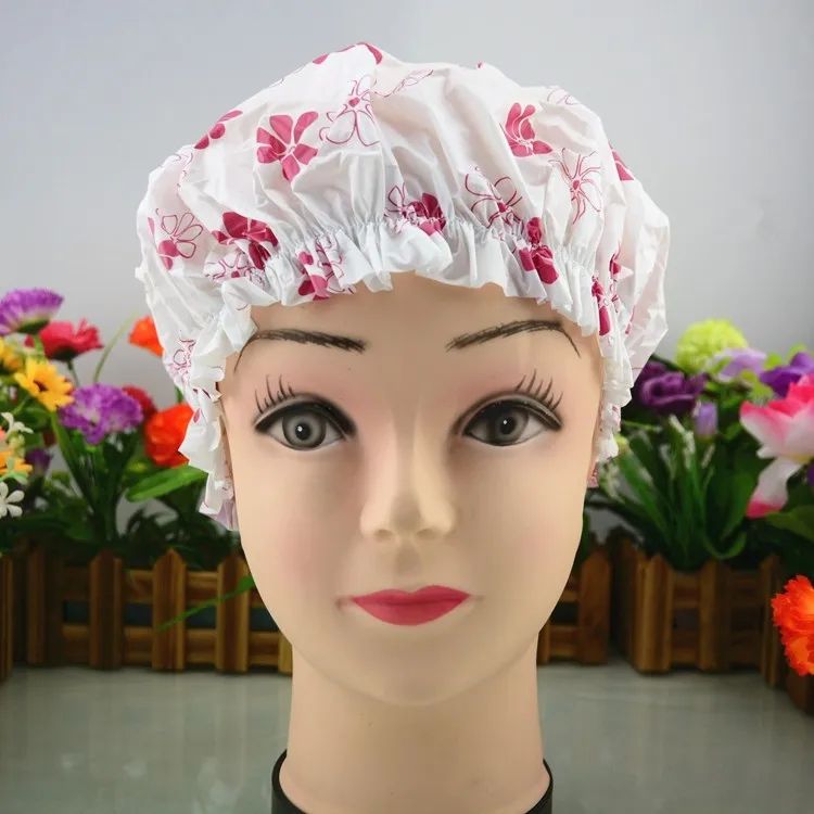 100 Waterproof Eva Pvc Shower Caps For Women Disposable Bath Shower