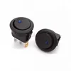 23mm 12V Blue led Round Rocker Switch Led Dot Light 3 pins ON-OFF LED illuminated Car Dashboard Boat Toggle SPST Switch