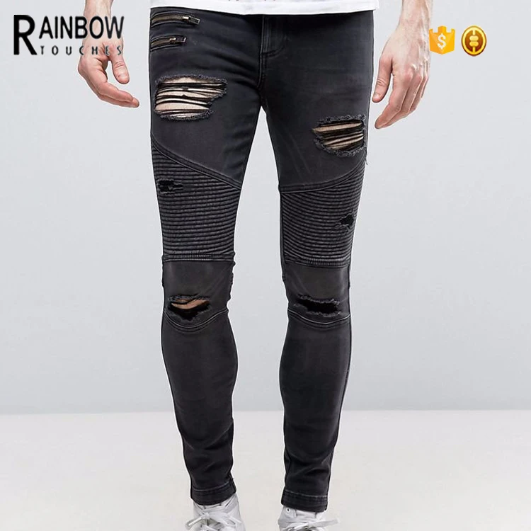 black jeans with zippers mens