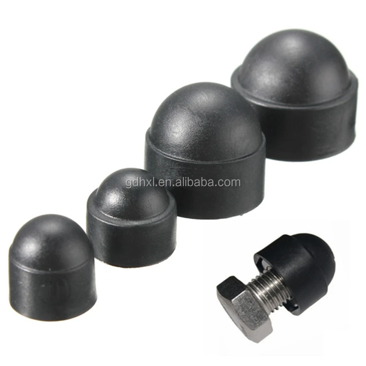 M14-10 caps Bolt Nut Domed Cover Caps Plastic Black