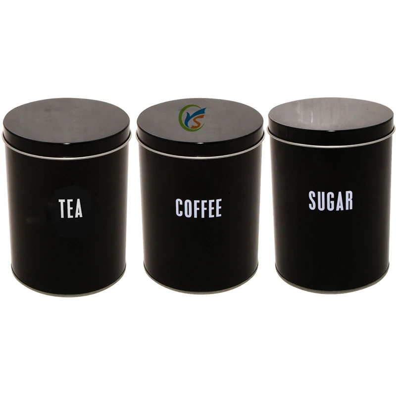 Cuivre et acier effet métal thé café sucre bidon de stockage Jar Canister