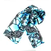 China Manufacturer Custom Color Logo Digital printed lady silk scarf