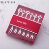 Home daily use stainless steel flower dessert fruit fork