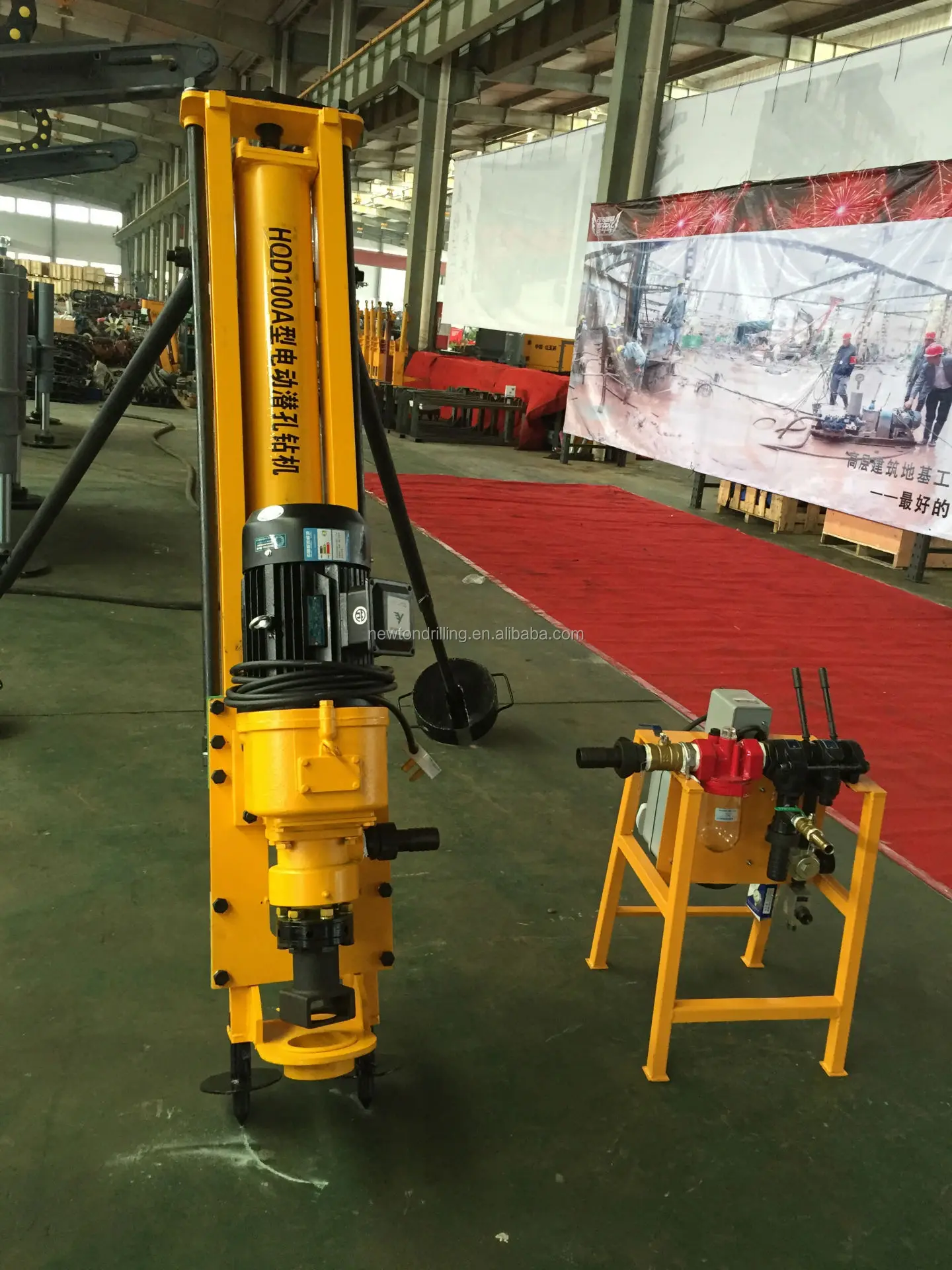 HQD100 small electric borehole land rock geotechnical drill rigs 20m