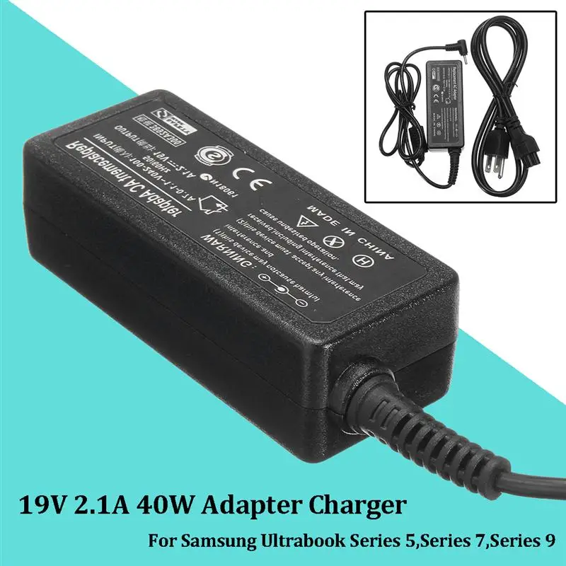 19v 2.1a 40w Ac Adapter Battery Power Supply Charger For Samsung
