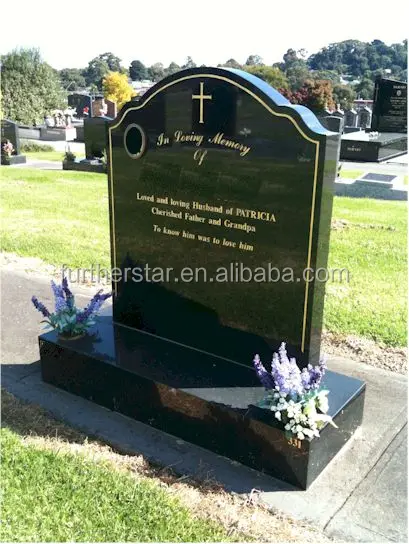 black granite headstones