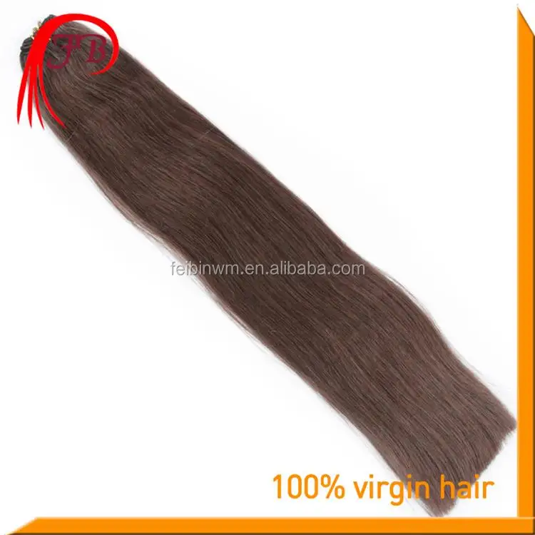 6A 100% Human Virgin Straight Hair Weft Color #2 European Model Hair Extension Wholesale