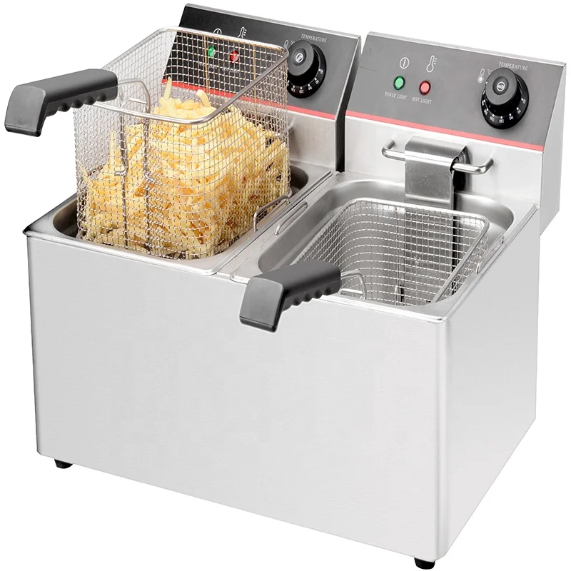 Timer Control Electric Potato Chips Fryer Machine With 2 Basket Buy
