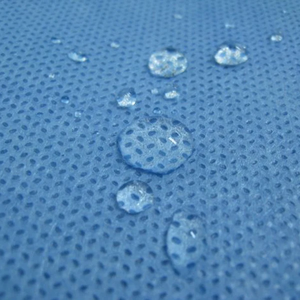 
White and Blue SMS Nonwoven Fabric for Surgical Drapes and Wraps 