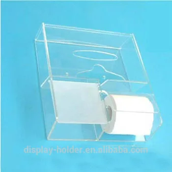 Clear Acrylic Toilet Tissue Holder With Cover Clear Acrylic Toilet Tissue Holder With Cover