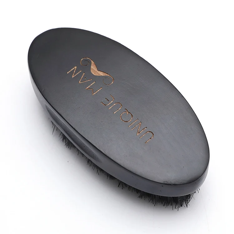 beard brush with logo