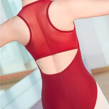 red dance leotard