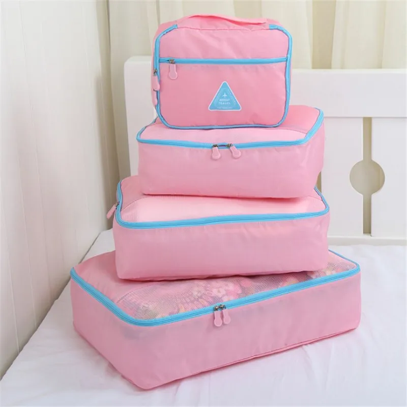 Promo waterproof nylon mesh travel organizer bag set