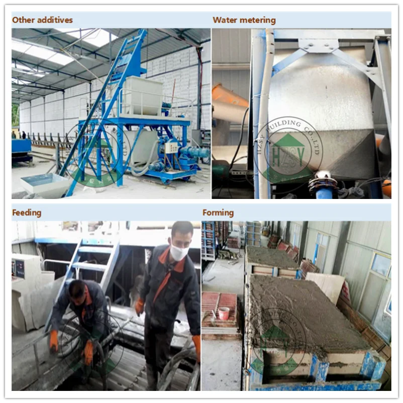 Making energy saving foam concrete wall panels machine