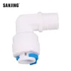 white plastic elbow connector / quick fitting 3/8 / ro water system fittings