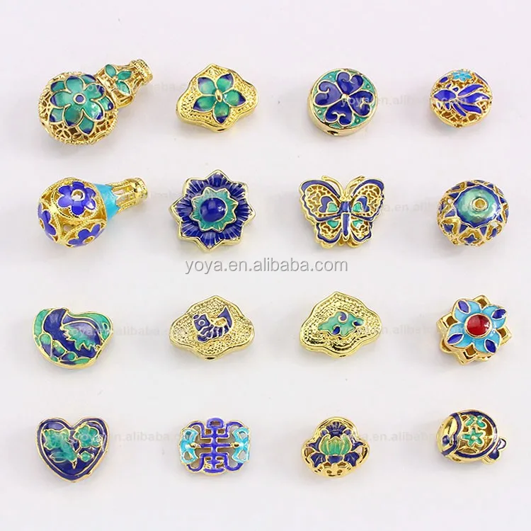 Jfh10171032 Chinese Traditional Multicolor Cloisonne Wholesale Beads