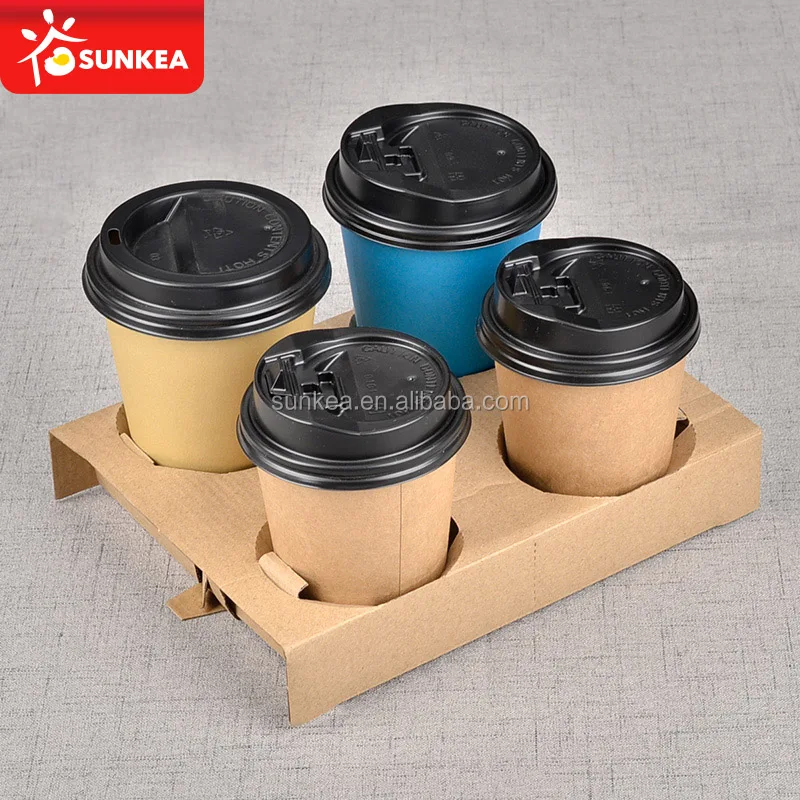 Pulp fiber drink carrier coffee carriers to go cup holder manufacturer
