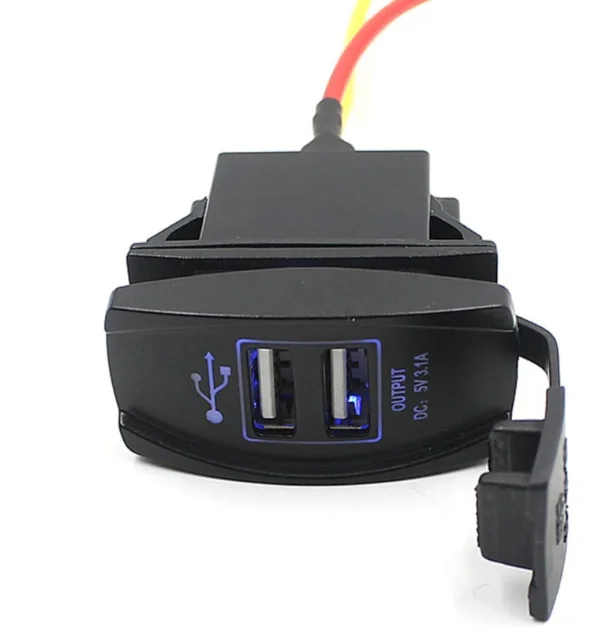 Power Outlet Flush Mount 12v24v Dual Usb Car Charger Socket Carling Arb