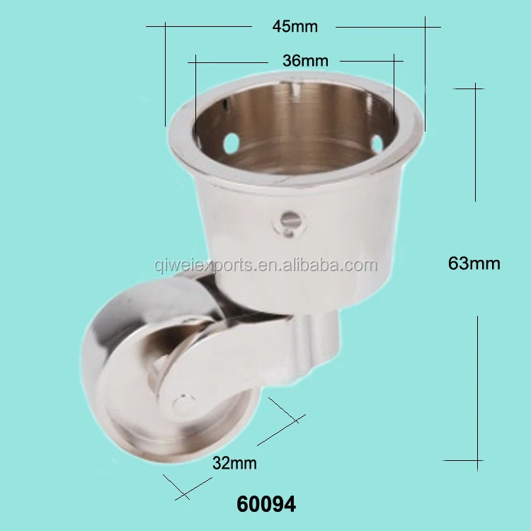 60094 nickel plated brass caster