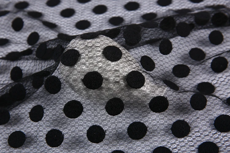 polka dot lace fabric