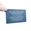 Plastic PVC Matte surface quality warranty card with UV coating logo