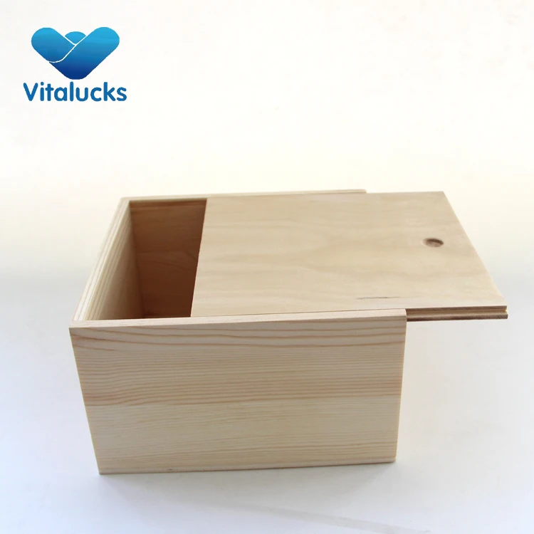 Hot Sale Light Weight Unfinished Wood Box With Slide Lid - Buy Wood Box ...