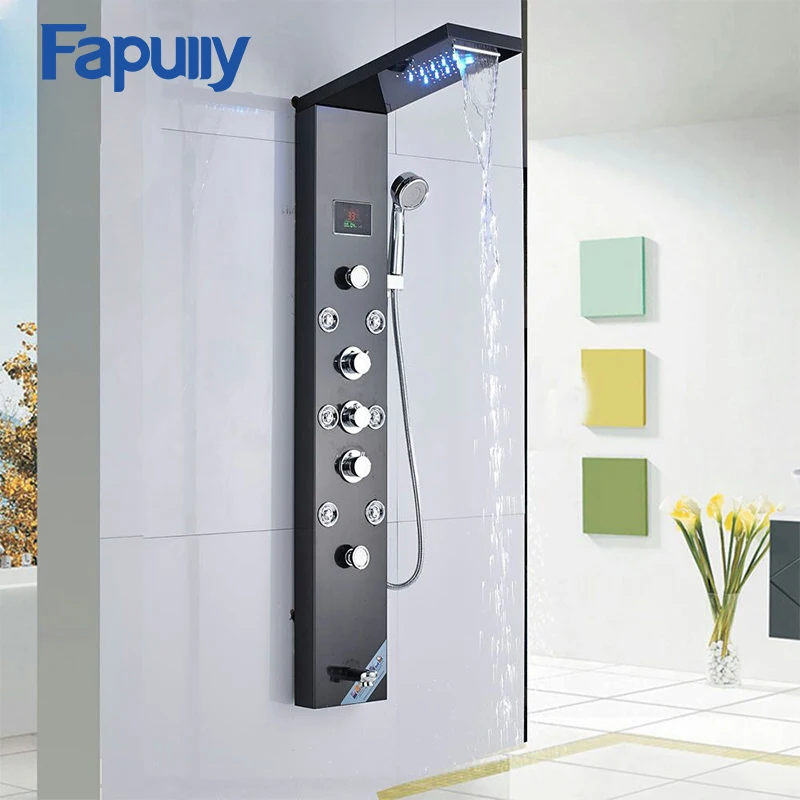 LED Waterfall Shower Panel