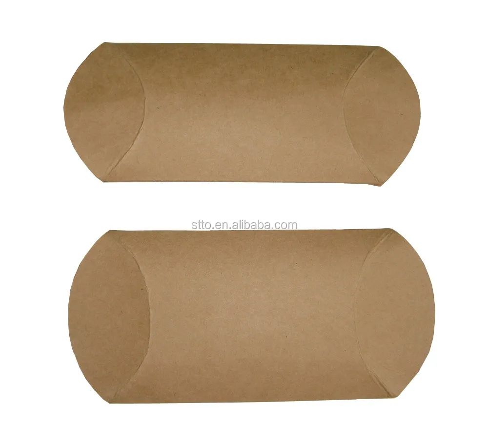 Factory Machine Made Kraft Custom Pillow Boxes Mini Paper Box