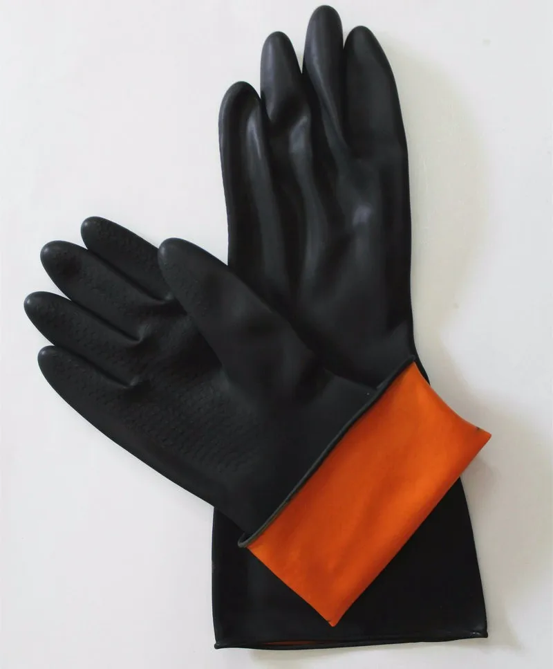 Black Heavy Duty Latex Rubber Industrial Gloves Buy Heavy Duty Gloves