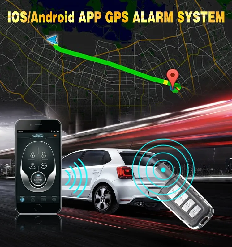Smartphone Ios Android Gps Car Alarm System Gps Antihijacking Tracker