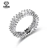 925 Sterling Silver Full Rhinestone Eternity CZ Diamond Ring