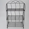 550-45 home 3 tier foldable metal wire spice display rack for kitchen organizer