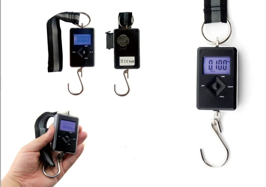 Promotion 40kg Handy Portable Digital Luggage Scale With Hanging Strap