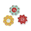 DIY Craft 2 Holes Colorful Wholesale Natural Wooden Buttons Mixed Flowers Wave Scrapbook Sewing Accessories