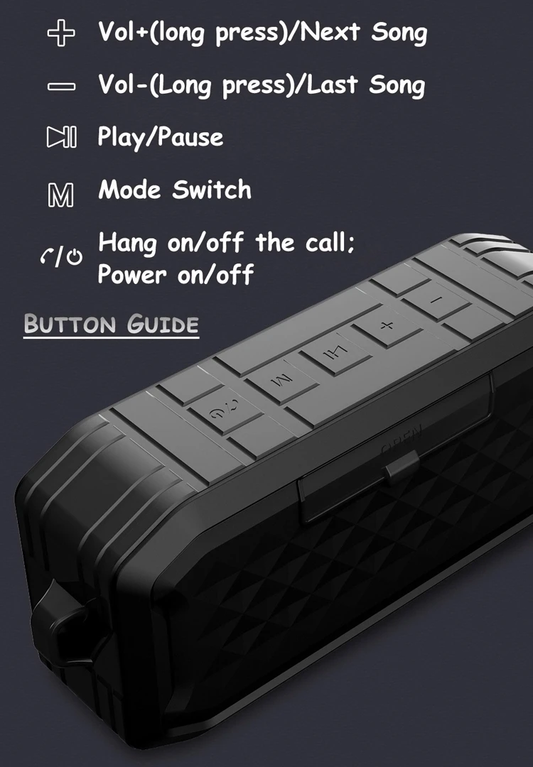 Outdoor waterproof IPX7 portable wireless bluetooth speaker - ANKUX.COM