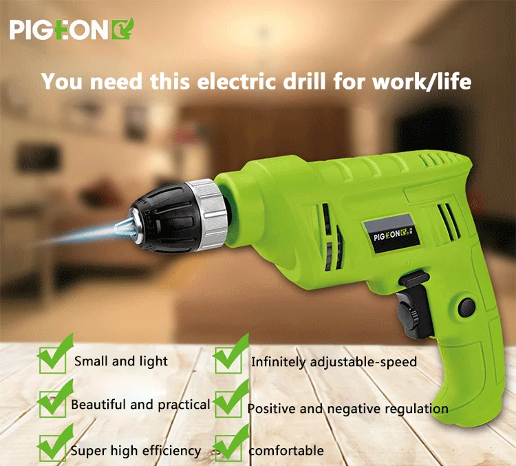High Efficiency 450w Drill Machine Hand Held Electric Adjustable Speed