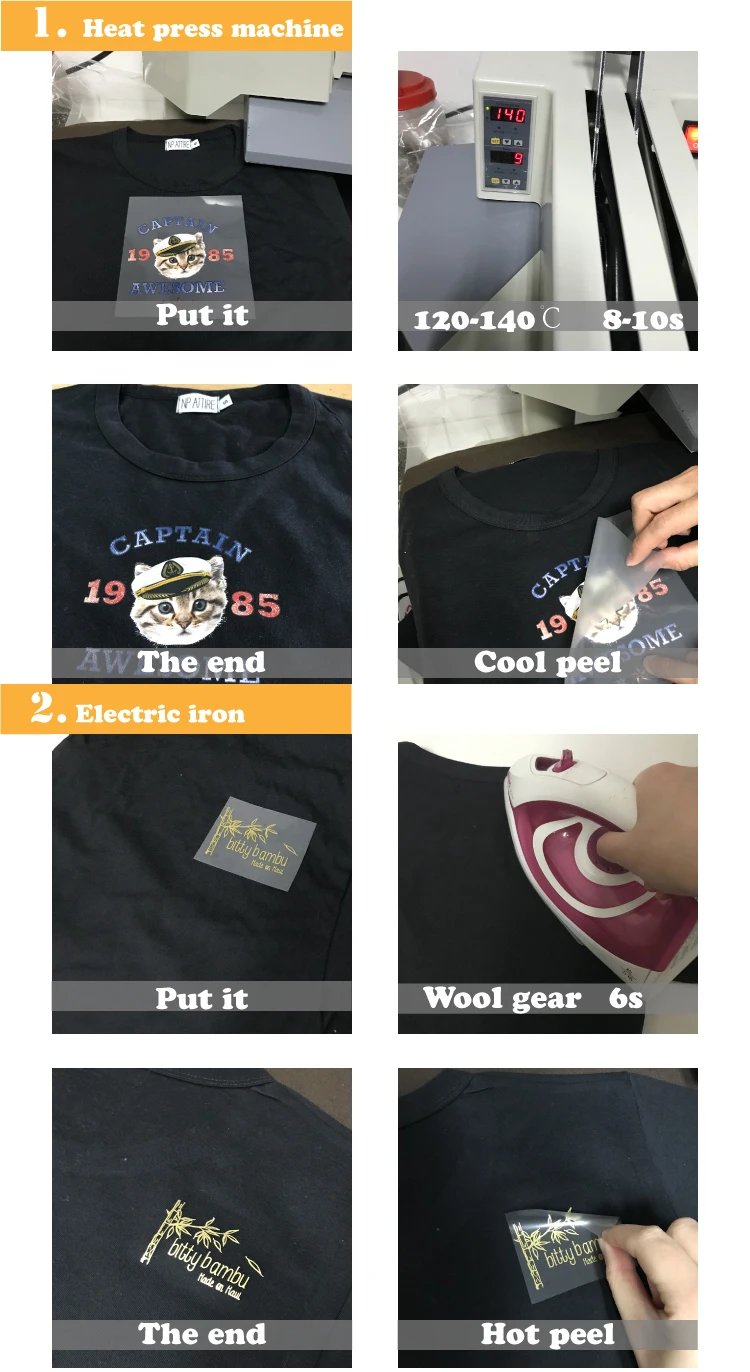 JC High Quality  Heat Transfer Label Printing For All Items With Good Price