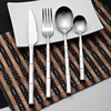 New design Chinese style Bamboo shape Stainless steel Cutlery set Flatware 4pcs