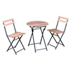 High quality luxury folding outdoor furniture dining cafe garden table and chair set