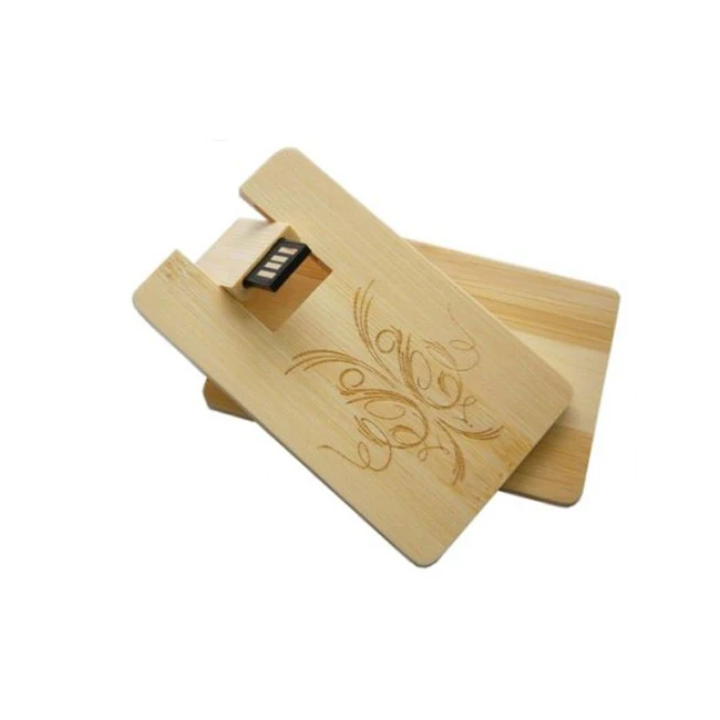 Credit Wood Card Usb Flash Drive 4GB 8GB 16GB 32GB Wooden Pendrive Usb Memory Stick With Custom Logo - ANKUX.COM