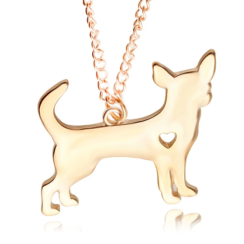 Memorial Emas Kalung Liontin Emas Disepuh Puppy Chihuahua Anjing