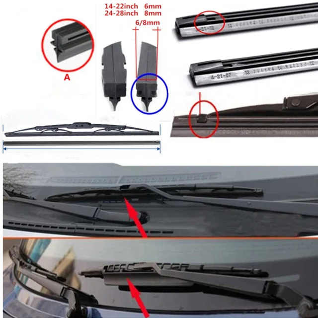 Windshield Wiper Blade Refills 6 Mm Cut To Size Universal Replacement