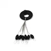 45mm0.43gFishing Bobber Float Black Rubber Oval Stopper Space Bean Connector Fishing Line Tackle Accessories