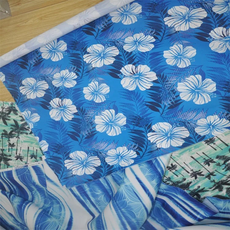 Palm Tree Hawaiian Print Fleece Fabric Beach Print Fabric Used For ...