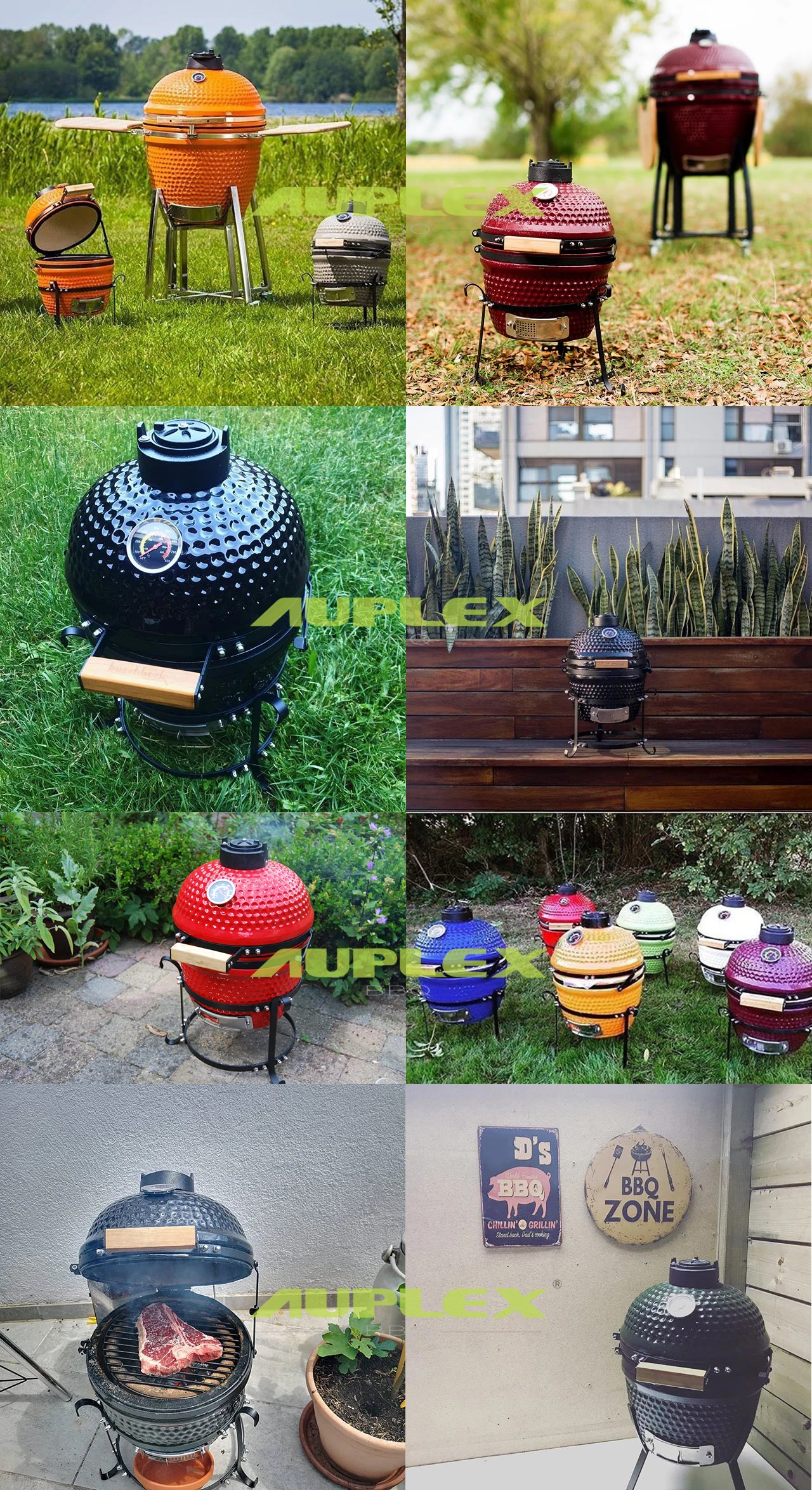 Manufacturer's Supply AUPLEX Mini Tandoor Clay Ceramic Oven 13Inch Kamado