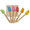 women Turner Set and Wooden Handle, Silicone chefs and bakers cooking tool , Spatula set cooker kit